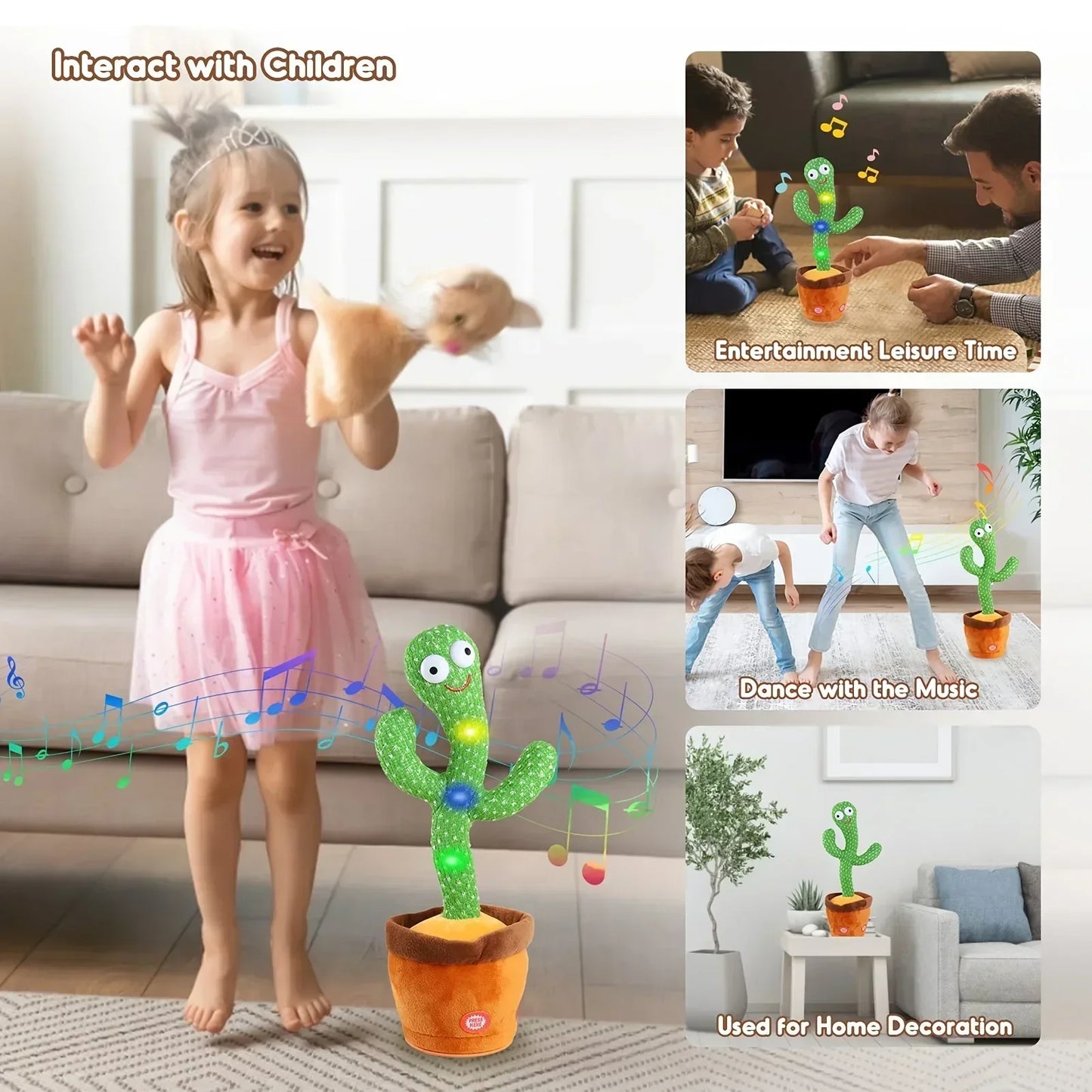 Plush Dancing Cactus Toy